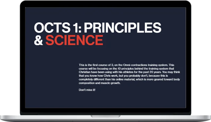 Christian Thibaudeau – OCTS 1: PRINCIPLES & SCIENCE